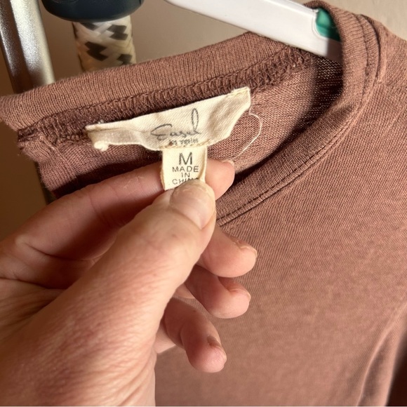 Easel Terracotta Puff Sleeve Dress- Size Medium - Picture 3 of 5